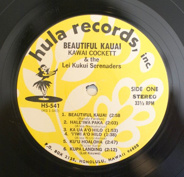 Kawai Cockett & The Lei Kukui Serenaders - Beautiful Kauai (LP) (G+) - Endless Media