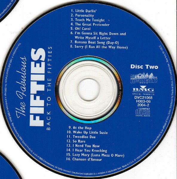 Various - The Fabulous Fifties: Back To The Fifties (3xCD) (VG) - Endless Media