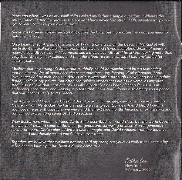 Kathie Lee Gifford - Born For You (CD) (M) - Endless Media