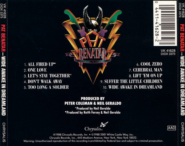 Pat Benatar - Wide Awake In Dreamland (CD) (VG+) - Endless Media