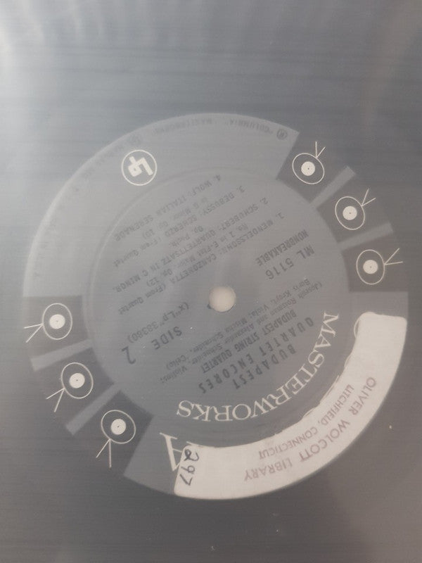 Budapest String Quartet - Budapest Quartet Encores (LP) (VG) - Endless Media