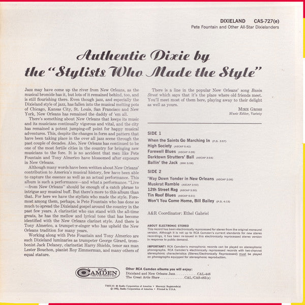 Pete Fountain - Dixieland (Live Performance In New Orleans) (LP) (VG+) - Endless Media