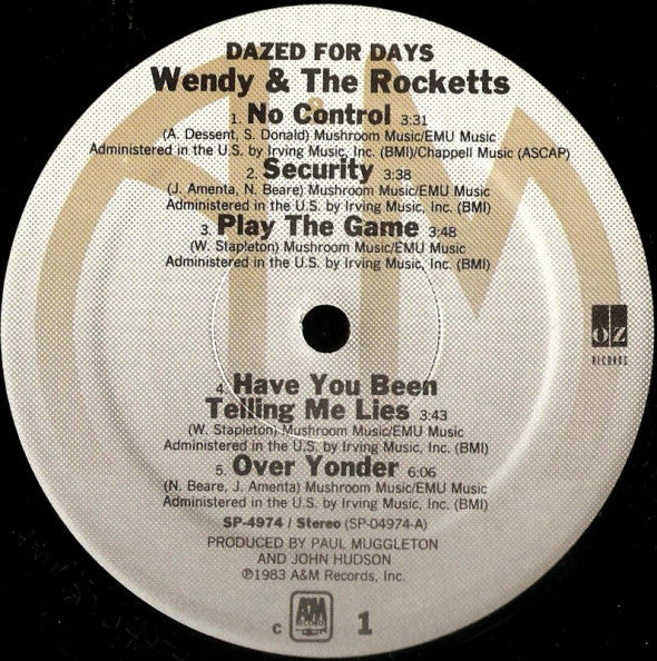 Wendy & The Rocketts - Dazed For Days (LP) (G) - Endless Media
