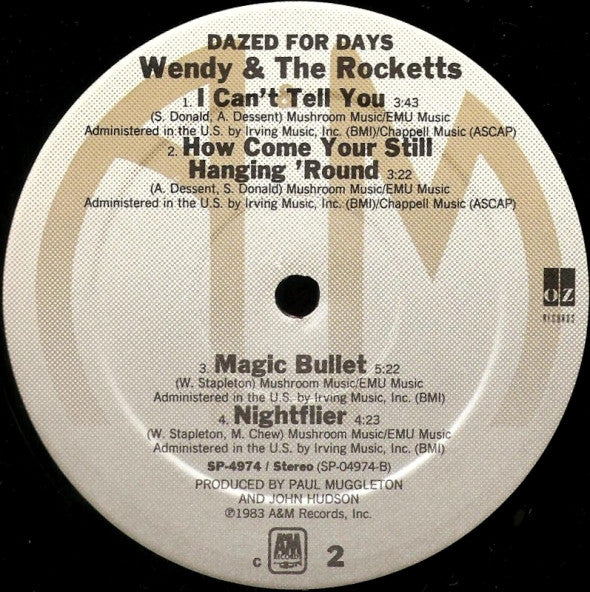 Wendy & The Rocketts - Dazed For Days (LP) (G) - Endless Media