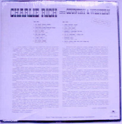 Charlie Rich - Charlie Rich Sings Country & Western (LP) (VG) - Endless Media