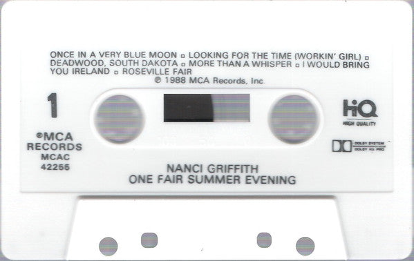 Nanci Griffith - One Fair Summer Evening (Cassette) (VG) - Endless Media