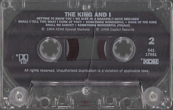 Rodgers & Hammerstein - The King And I (Cassette) (M) - Endless Media