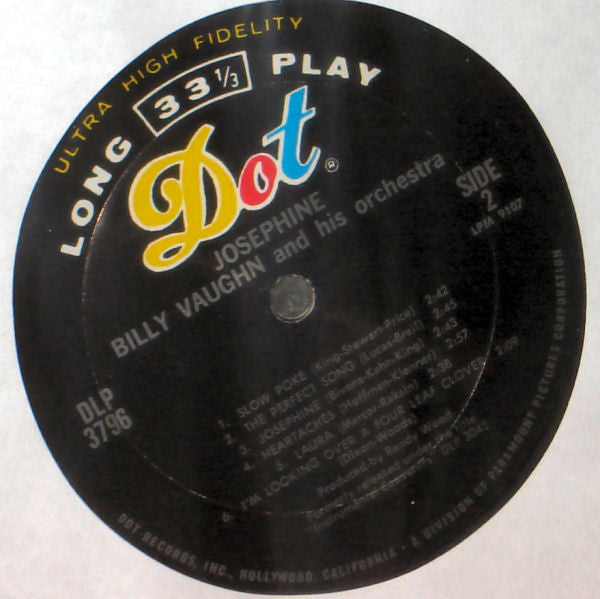 Billy Vaughn - Josephine (LP) (VG) - Endless Media