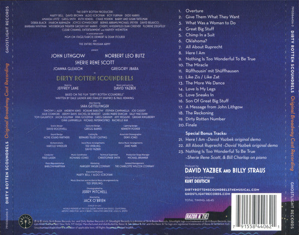 David Yazbek - Dirty Rotten Scoundrels (CD) (NM or M-) - Endless Media