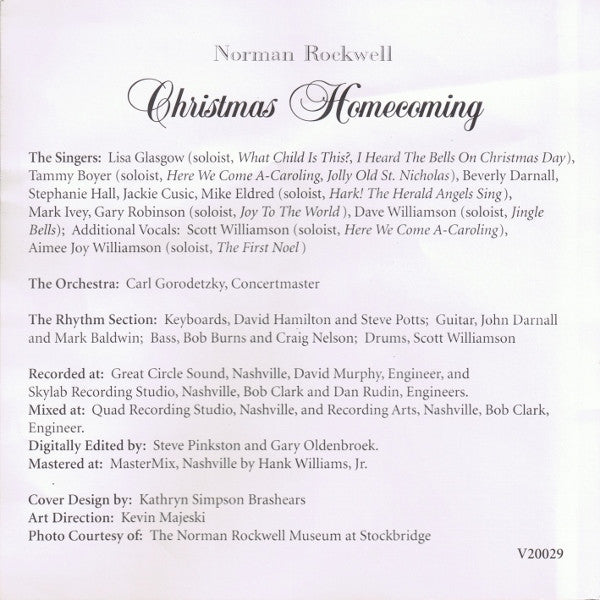 The Regency Singers And Orchestra - Norman Rockwell Christmas Homecoming (CD) (VG+) - Endless Media