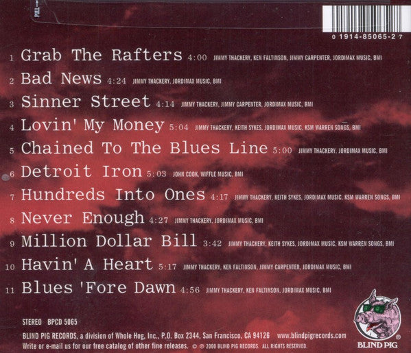 Jimmy Thackery & The Drivers - Sinner Street (CD) (VG+) - Endless Media