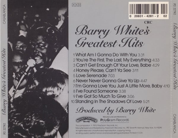 Barry White - Barry White's Greatest Hits (CD) (VG) - Endless Media