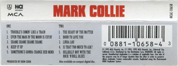 Mark Collie - Mark Collie (Cassette) (M) - Endless Media