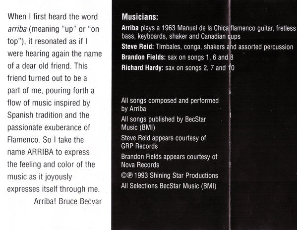 Bruce BecVar - Arriba (CD) (VG) - Endless Media