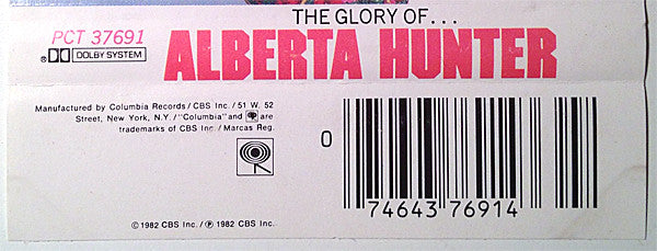 Alberta Hunter - The Glory Of Alberta Hunter (Cassette) (VG+) - Endless Media