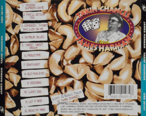 James Harman - Takin' Chances (CD) (VG) - Endless Media