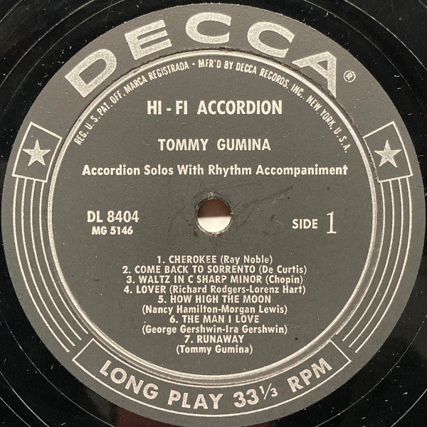 Tommy Gumina - Hi-Fi Accordion... (LP) (G+) - Endless Media