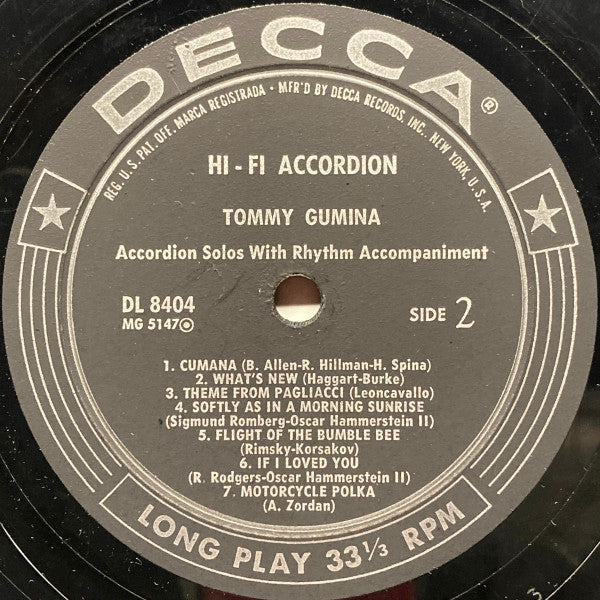 Tommy Gumina - Hi-Fi Accordion... (LP) (G+) - Endless Media