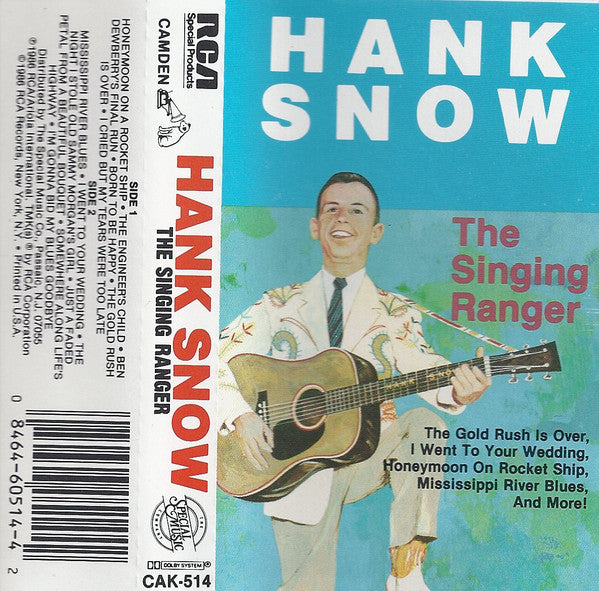 Hank Snow And His The Rainbow Ranch Boys - The Singing Ranger (Cassette) (VG+) - Endless Media