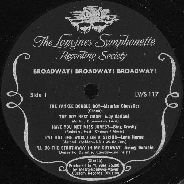 Maurice Chevalier, Judy Garland, Bing Crosby, Lena Horne, Jimmy Durante - Broadway! Broadway! Broadway! (LP) (VG) - Endless Media