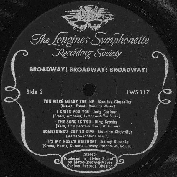 Maurice Chevalier, Judy Garland, Bing Crosby, Lena Horne, Jimmy Durante - Broadway! Broadway! Broadway! (LP) (VG) - Endless Media