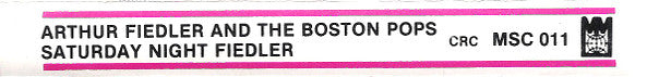 Arthur Fiedler And Boston Pops Orchestra - Saturday Night Fiedler (Cassette) (VG+) - Endless Media