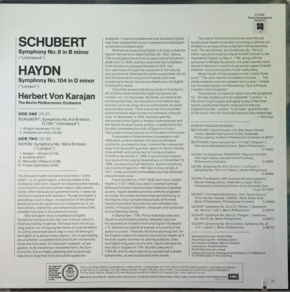 Franz Schubert / Joseph Haydn - Herbert von Karajan, Berliner Philharmoniker - Unfinished / London (LP) (VG+) - Endless Media