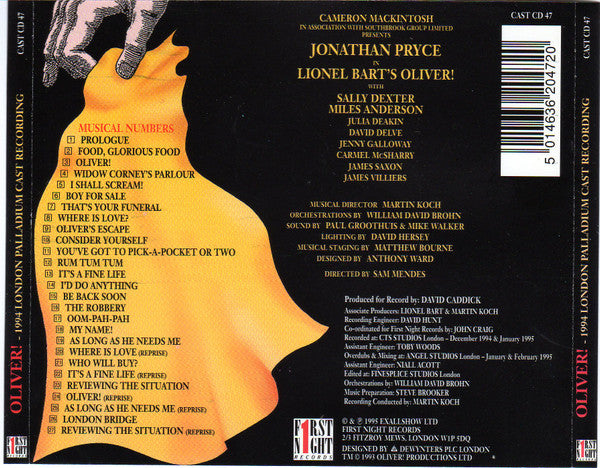 Lionel Bart, "Oliver!" 1994 London Palladium Cast - Oliver! (The 1994 London Palladium Cast Recording) (CD) (VG) - Endless Media