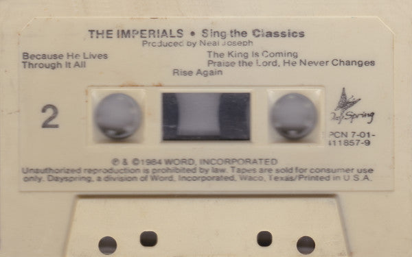 Imperials - Sing The Classics (Cassette) (G+) - Endless Media