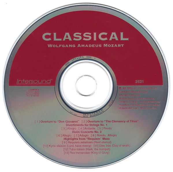 Wolfgang Amadeus Mozart - Classical: Mozart: Overture To "Don Giovanni" · Violin Concerto No. 3 (CD) (M) - Endless Media