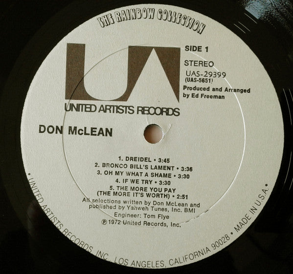 Don McLean - Don McLean (LP) (VG) - Endless Media