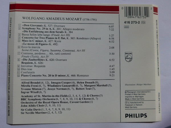 Wolfgang Amadeus Mozart - More Of The Best Of Wolfgang Amadeus Mozart (CD) (NM or M-) - Endless Media