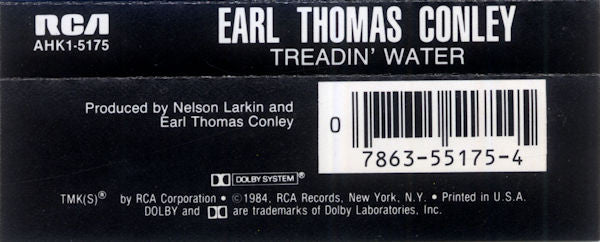 Earl Thomas Conley - Treadin' Water (Cassette) (VG) - Endless Media
