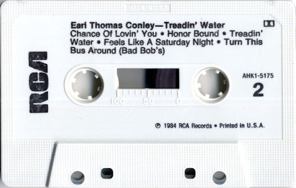 Earl Thomas Conley - Treadin' Water (Cassette) (VG) - Endless Media