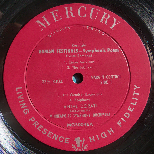 Ottorino Respighi / Antal Dorati Conducting The Minneapolis Symphony Orchestra - Roman Festivals - Church Windows (LP) (VG+) - Endless Media