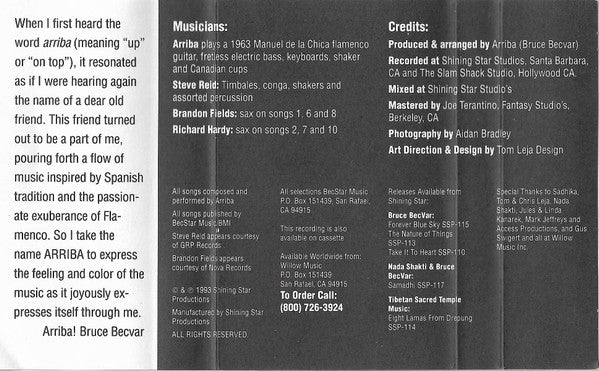 Bruce Becvar - Arriba (Cassette) (VG+) - Endless Media