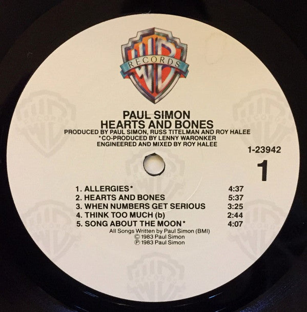 Paul Simon - Hearts And Bones (LP) (VG+) - Endless Media