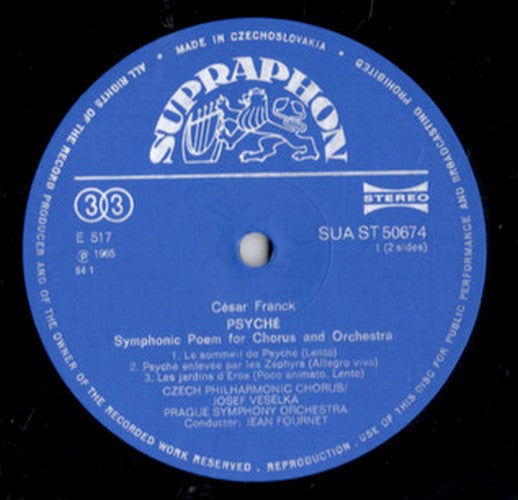 César Franck, Czech Philharmonic Chorus, The Prague Symphony Orchestra Conductor: Jean Fournet - Psyché (LP) (NM or M-) - Endless Media