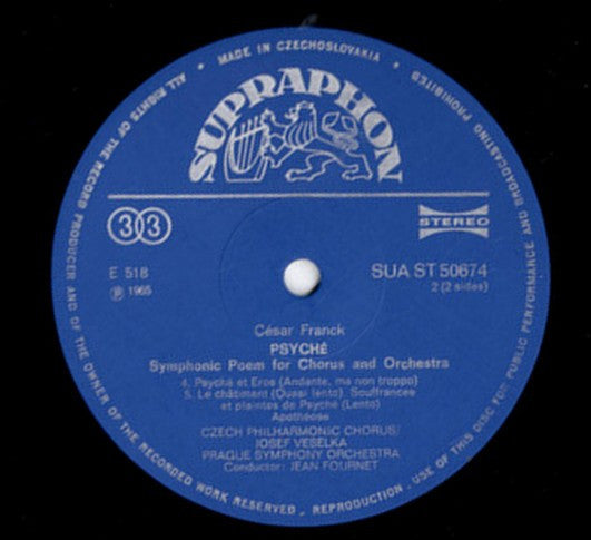 César Franck, Czech Philharmonic Chorus, The Prague Symphony Orchestra Conductor: Jean Fournet - Psyché (LP) (NM or M-) - Endless Media