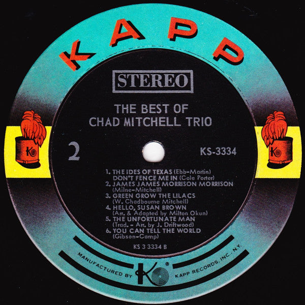 The Chad Mitchell Trio - The Best Of Chad Mitchell Trio (LP) (VG) - Endless Media