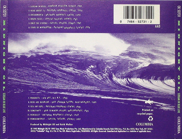 Midnight Oil : Scream In Blue - Live (CD, Album)