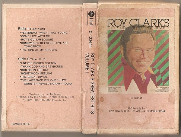Roy Clark : Roy Clark's Greatest Hits Volume 1 (Cass, Comp)