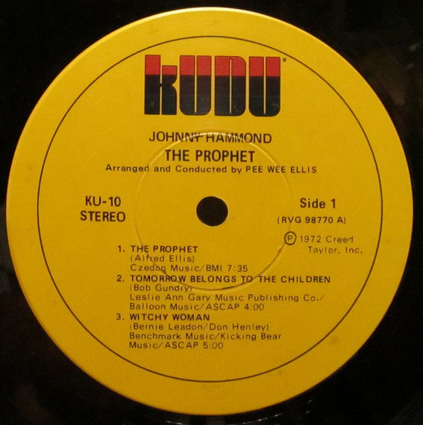 Johnny Hammond : The Prophet (LP, Album, Nor)