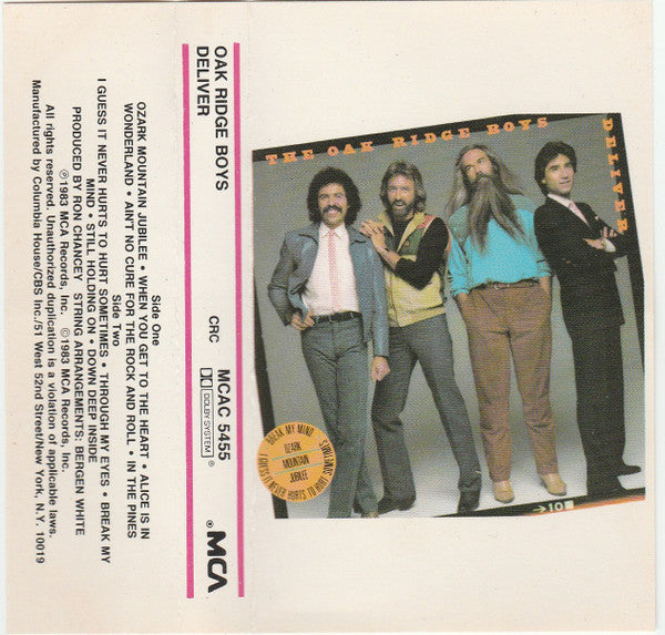 The Oak Ridge Boys : Deliver (Cass, Album, Club, Dol)