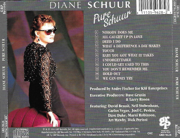 Diane Schuur : Pure Schuur (CD, Album, Club, RP)