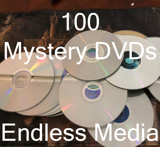 100 Random Mystery Video DVD Disc Only Movie Tv Show Film Bundle Lot Box Grab Bag - Endless Media