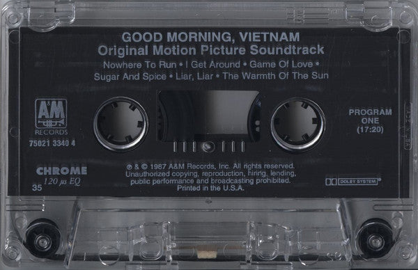Various : Good Morning, Vietnam Original Motion Picture Soundtrack (Cass, Comp)