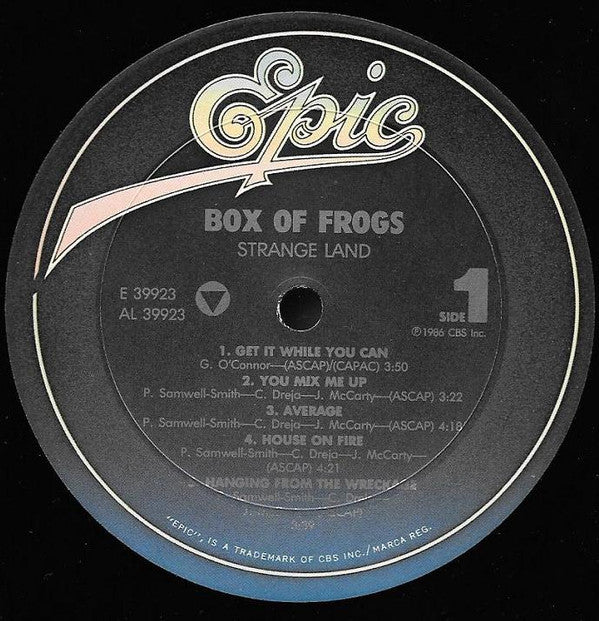 Box Of Frogs : Strange Land (LP, Album, Pit)