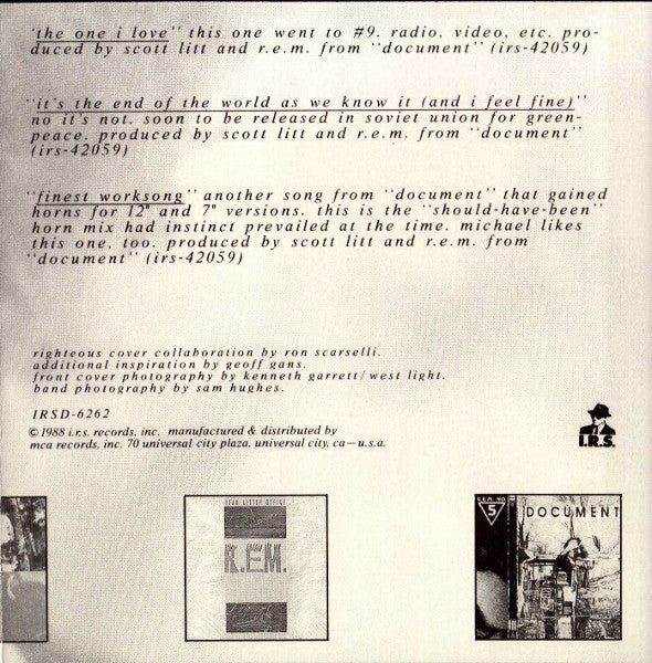 R.E.M. : Eponymous (CD, Comp, Club, RP, UML)