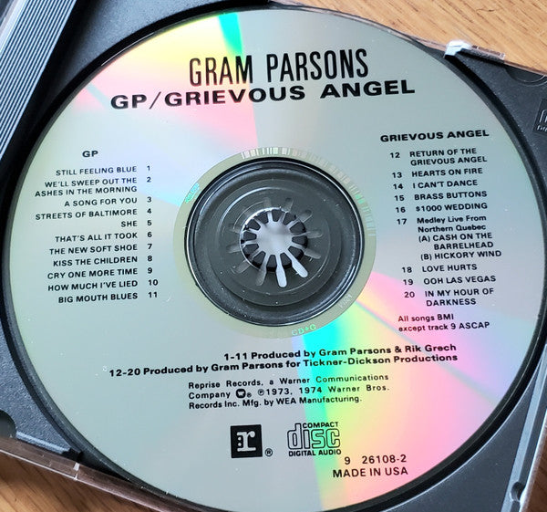 Gram Parsons : GP / Grievous Angel (CD+G, Comp, RP, Oly)